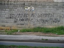 Graffiti registrado en Bogotá,Colombia