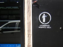 Authorised graffiti area