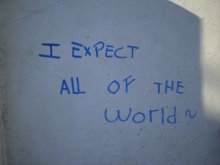 I expect all of the world