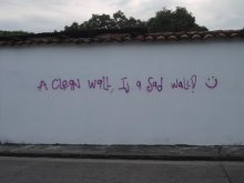 A clean wall, is a sad wall !