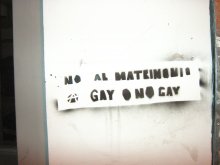 no al matrimonio gay y no gay