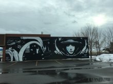 Hay grafiti de una astronauta
